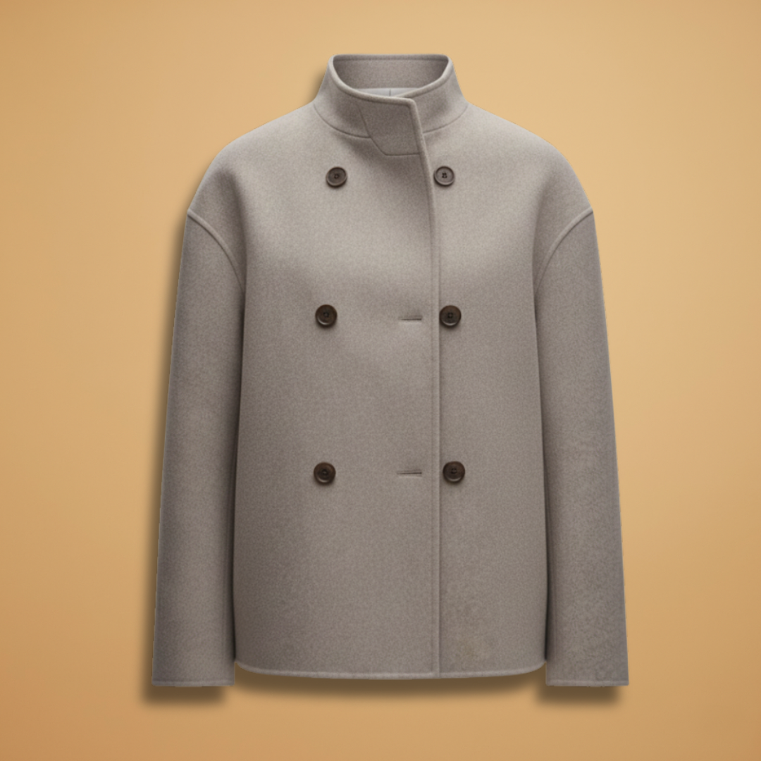 Ladies Classic Collar Button Front Jacket - Modish World
