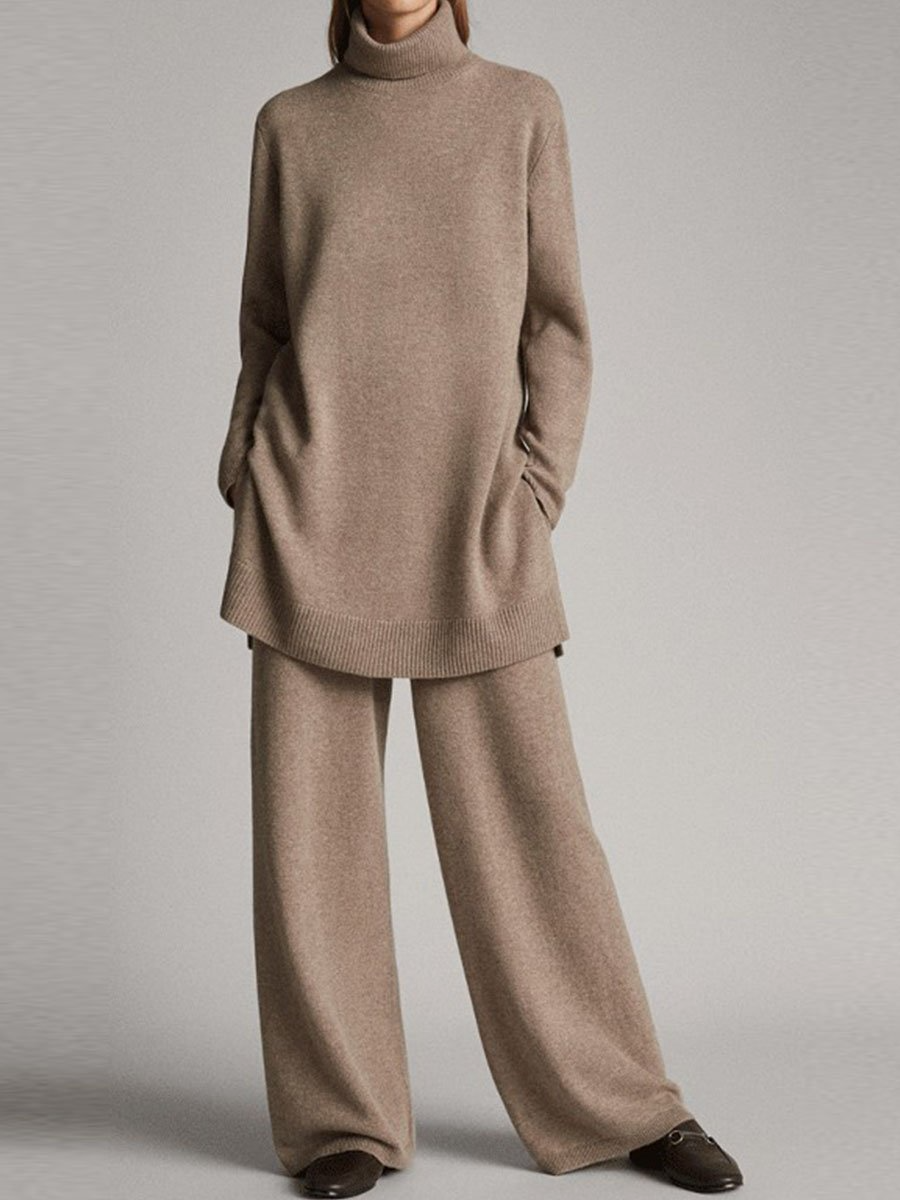 Cozy Women's Lounge Set - Soft Jumper with Comfort Trousers