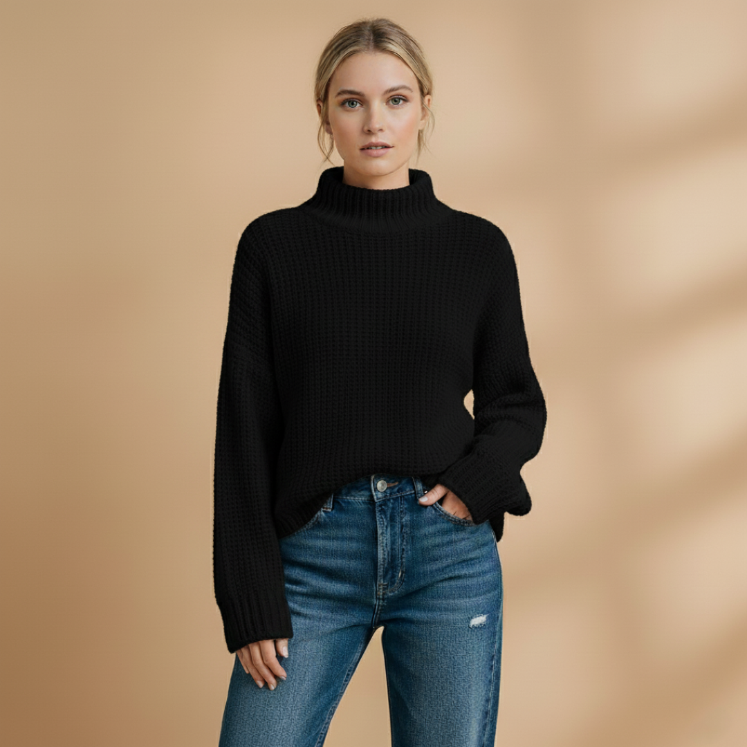 Classic Crew Neck Winter Sweater for Women
