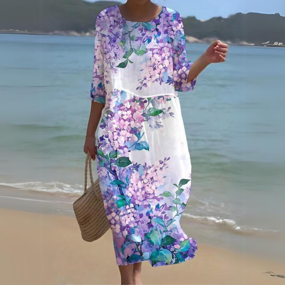 Beautiful Blossom Knee Length Dress for Ladies