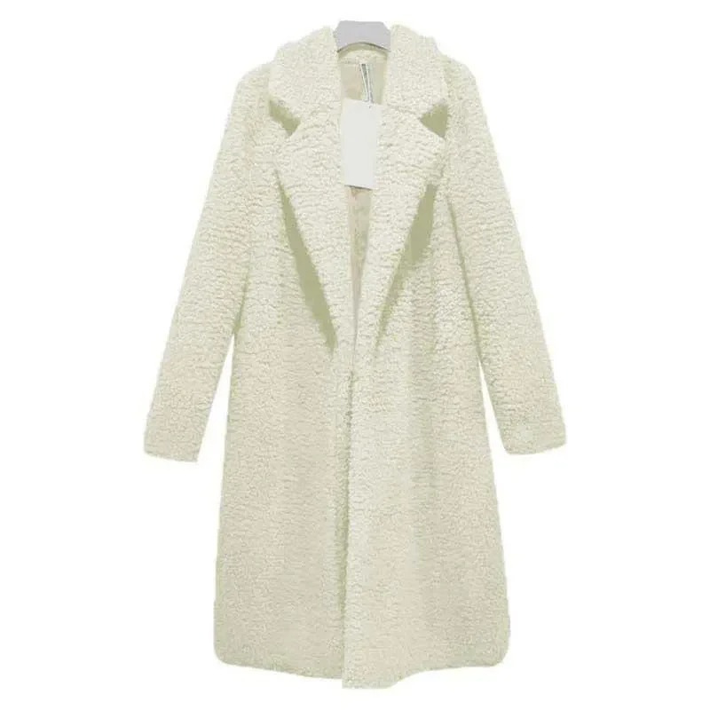 Soft Women's Notch Collar Fuzzy Coat