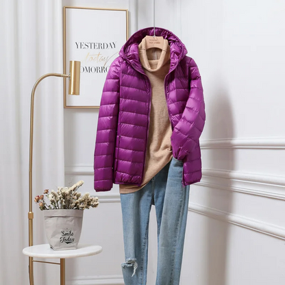 Warm Women's Down Hooded Coat