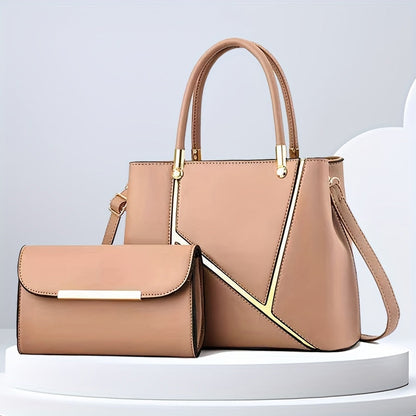 Fashionable 2-In-1 Tote And Clutch Bag Set