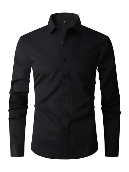 Relaxed Fit Mens Long Sleeve Dress Shirt
