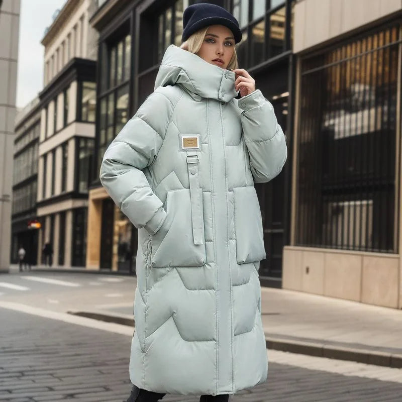 Warm Women's Parka Coat with Hood - ModishWorld
