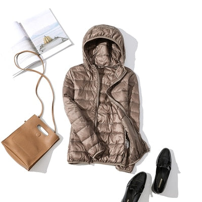 Warm Women's Padded Parka Coat