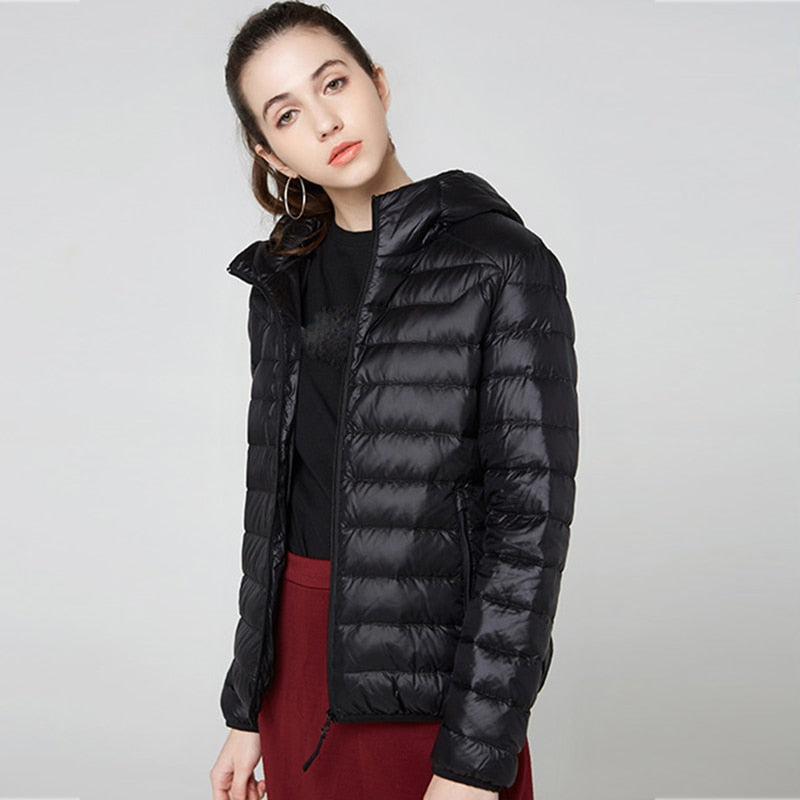 Warm Women's Padded Parka Coat - ModishWorld