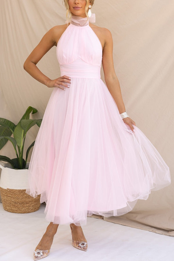 Elegant V Neck Midi Wedding Party Dress - Modish World