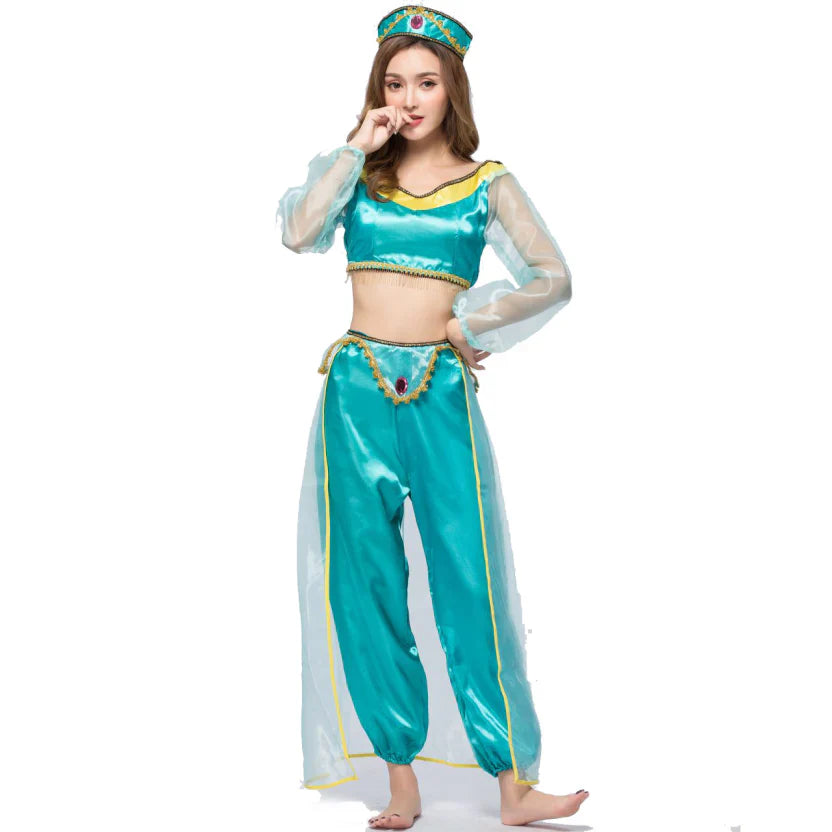 Ladies' Deluxe Genie Halloween Costume - Exotic Princess Dress - ModishWorld