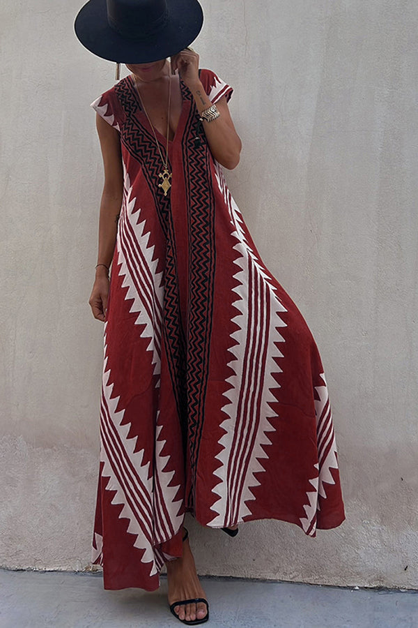 Boho Chic Long Sundress for Ladies