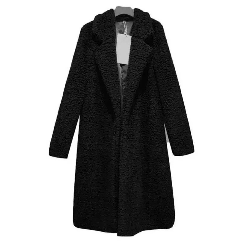 Soft Women's Notch Collar Fuzzy Coat
