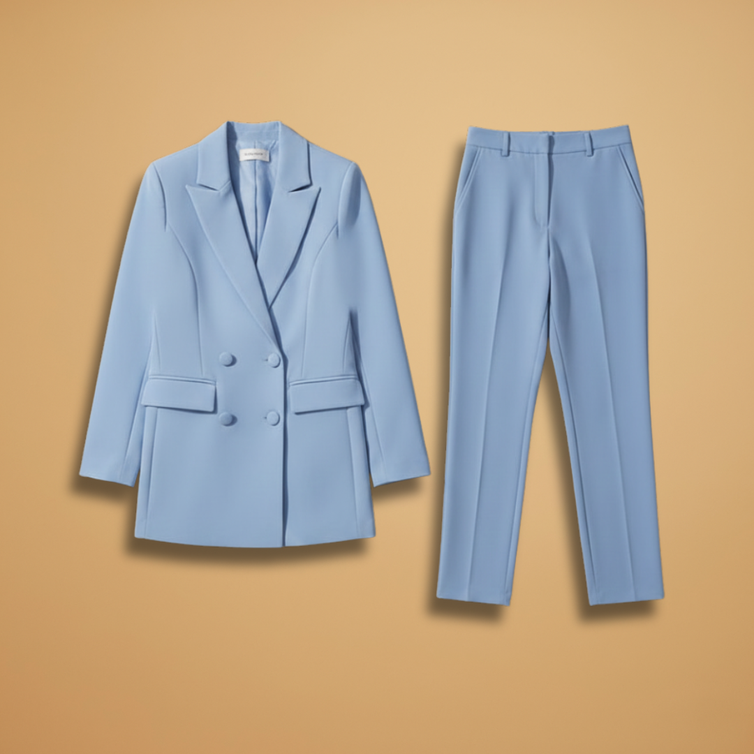 Classic 2 Piece Women's Suit Set with Peak Lapel - Modish World
