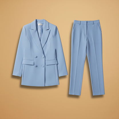 Classic 2 Piece Women's Suit Set with Peak Lapel - Modish World