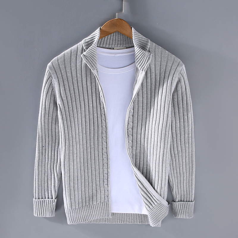Stylish Men's Crew Neck Cardigan Sweater - ModishWorld