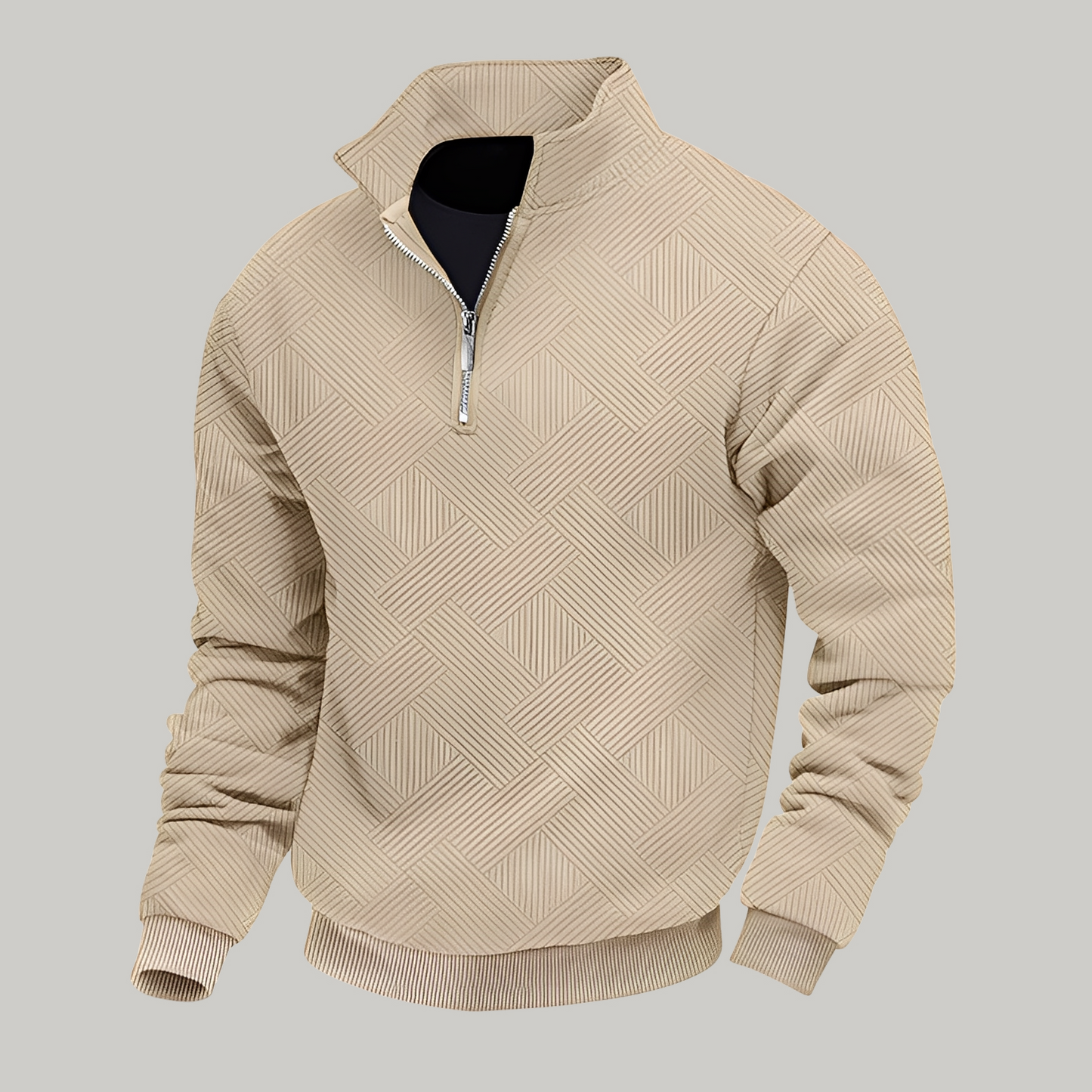 Men's Lightweight Quarter Zip Pullover Sweater - ModishWorld
