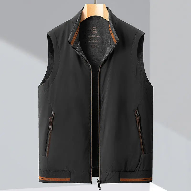 Men's Vest - High Neck with Full Zip Front