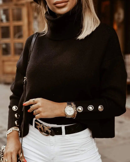 Women's Cozy Cable Knit Sweater - Crew Neck