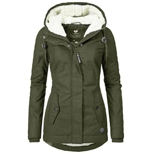Warm Women's Fashion Parka Coat - ModishWorld