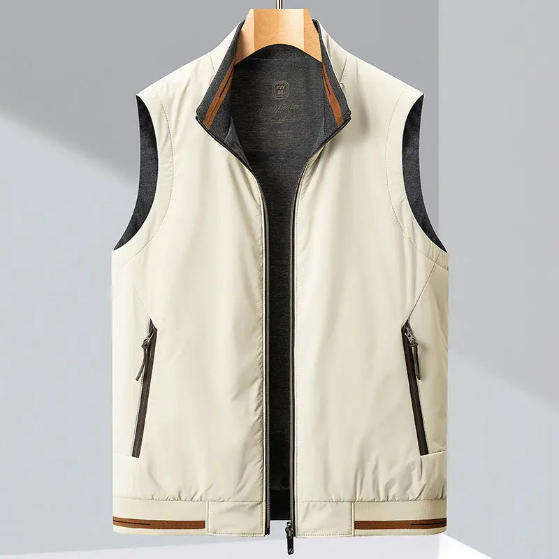 Men's Vest - High Neck with Full Zip Front