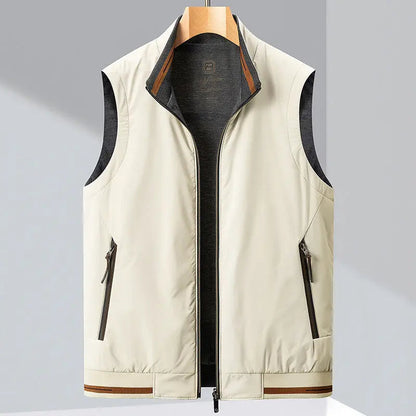 Men's Vest - High Neck with Full Zip Front