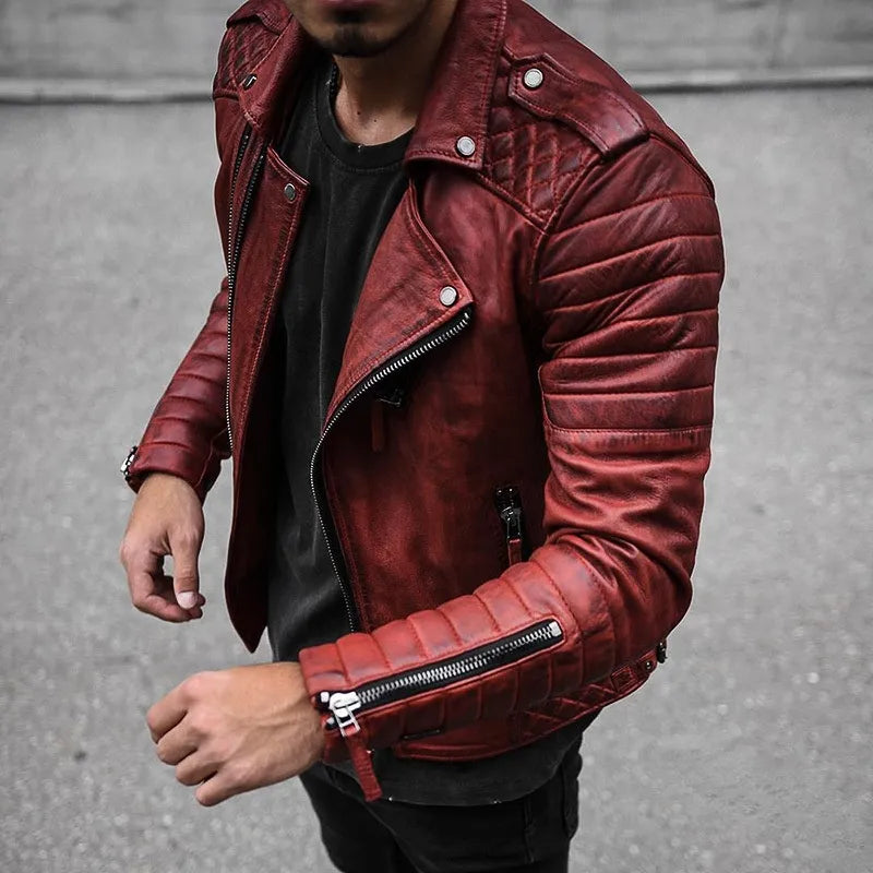 Classic Stylish Mens Leather Jacket - ModishWorld