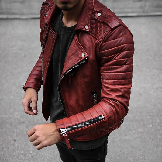 Classic Stylish Mens Leather Jacket - ModishWorld