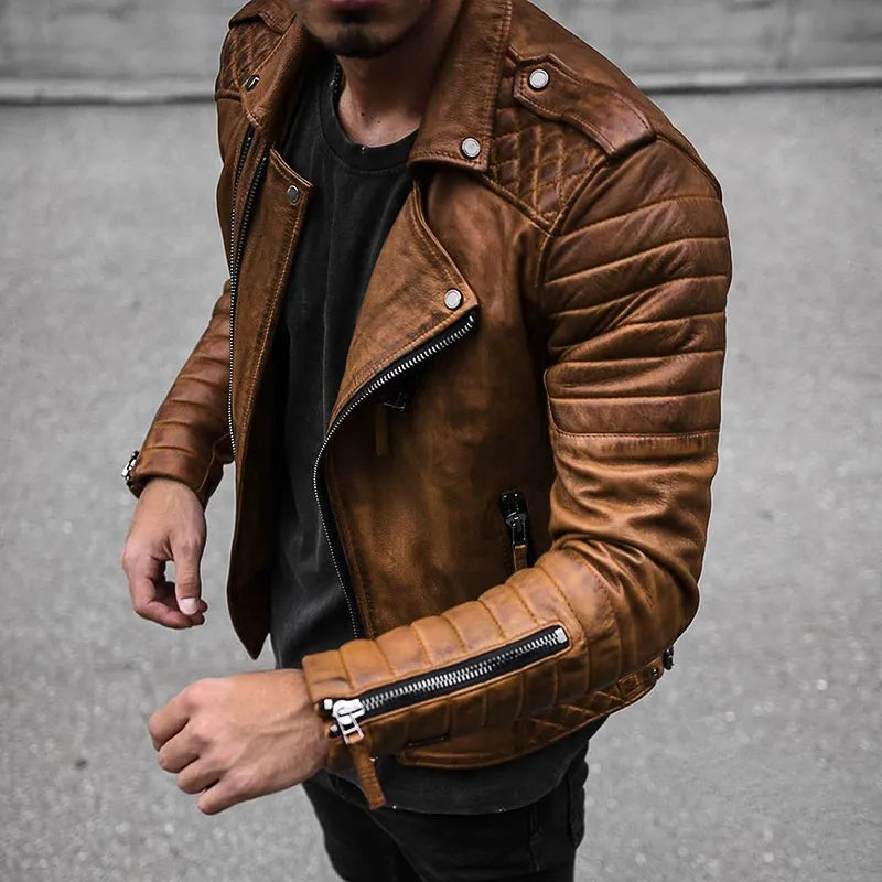 Classic Stylish Mens Leather Jacket