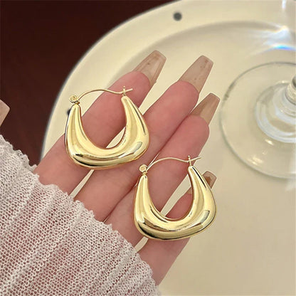 Hammered Textured Hoop Earrings
 - ModishWorld