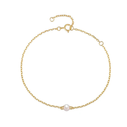 Sterling Silver Pearl Bracelet - 925 (Gold/Silver)
 - ModishWorld