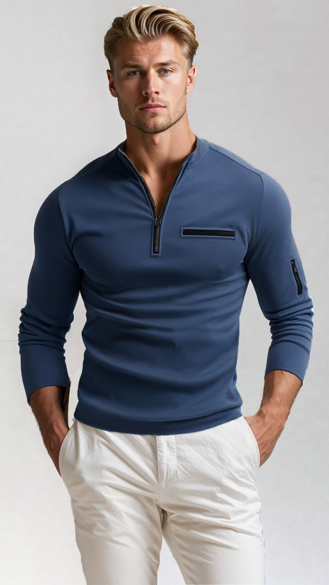 Casual Men's Quarter Zip Fleece Shirt - Modish World