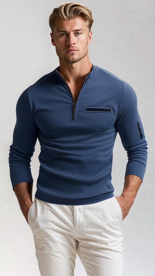 Casual Men's Quarter Zip Fleece Shirt - Modish World