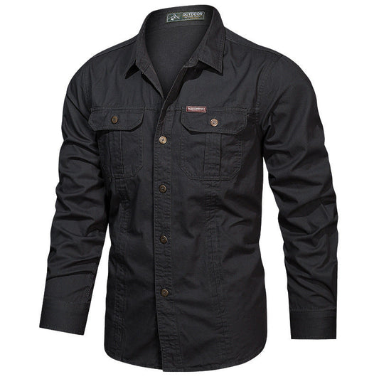 Classic Fit Men's Long Sleeve Dress Shirt with Pockets - Modish World