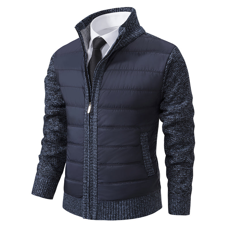 Warm Padded Men's Knit Coat