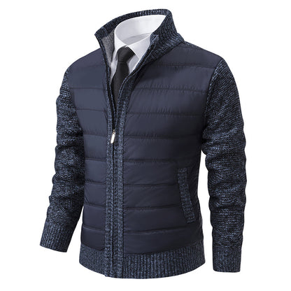 Warm Padded Men's Knit Coat
