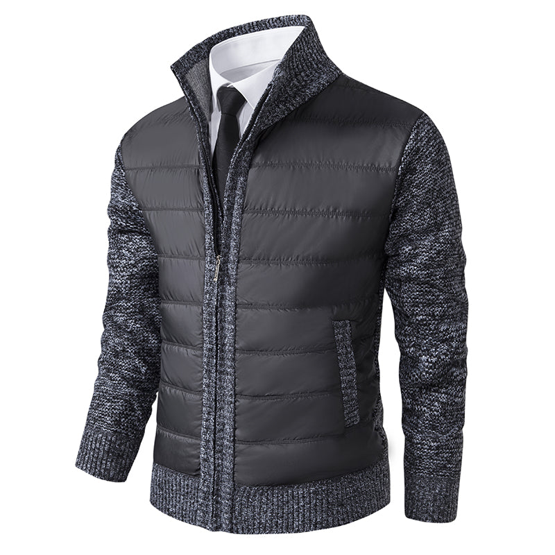 Warm Padded Men's Knit Coat