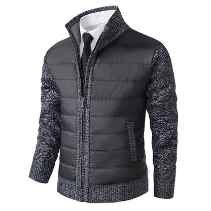 Warm Padded Men's Knit Coat