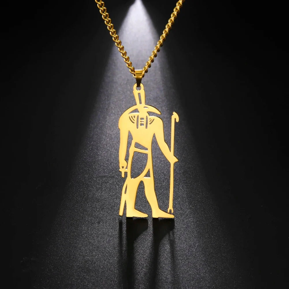 Anubis Egyptian God Pendant in 24k Gold Plate – Spiritual Gift, Unique Design
 - ModishWorld