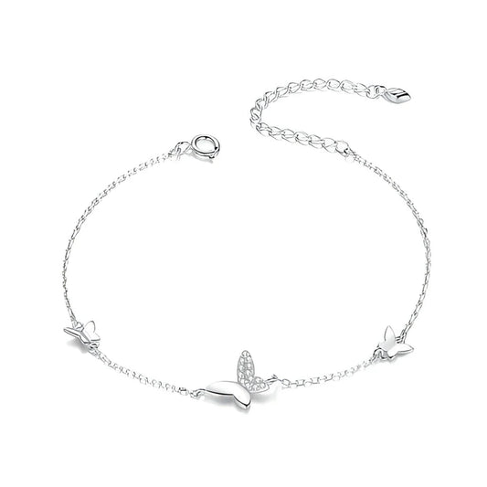 Adjustable Hypoallergenic 925 Sterling Silver Butterfly Charm Bracelet – A Perfect Gift
 - ModishWorld