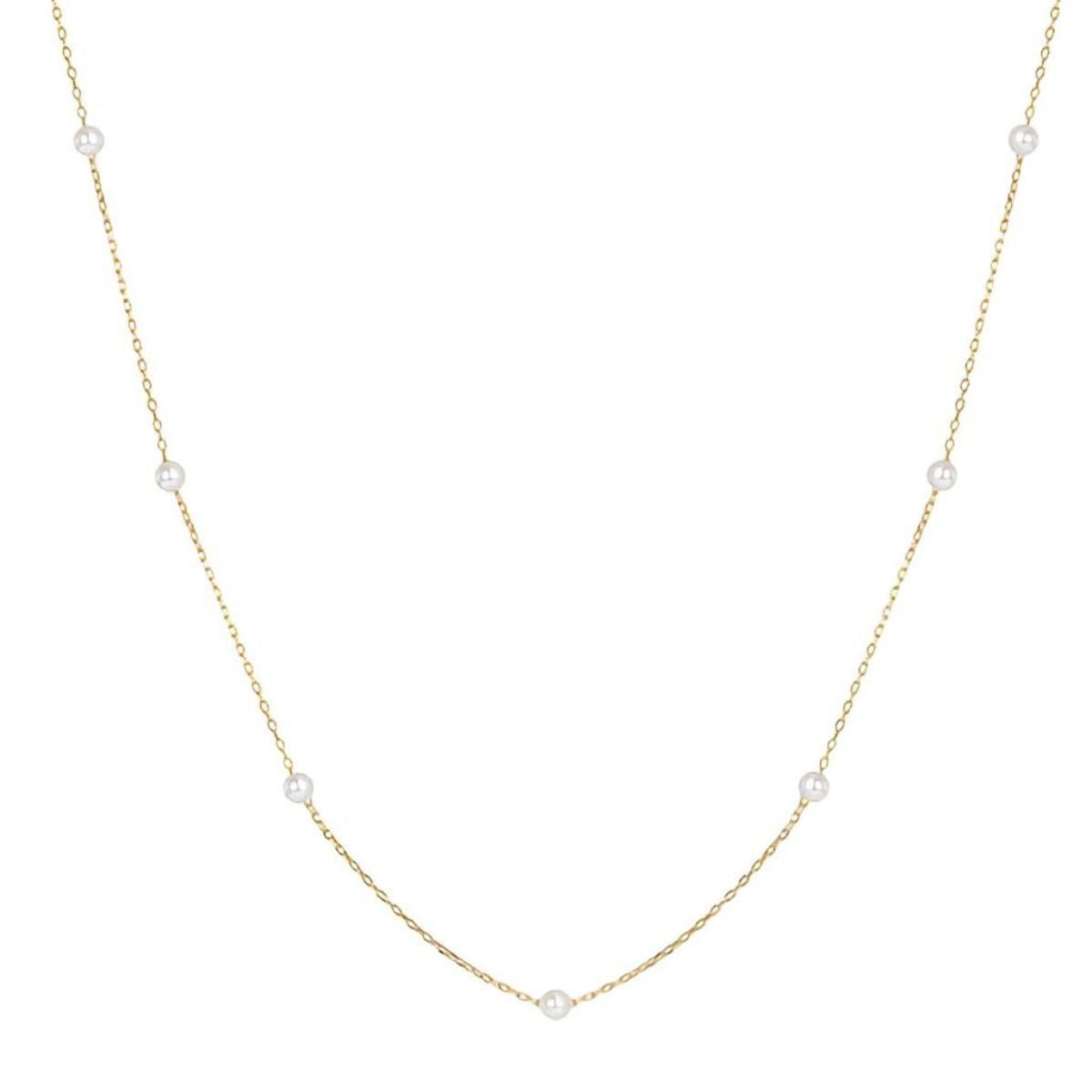 Delicate Hypoallergenic 925 Sterling Silver Pearl Necklace
 - ModishWorld