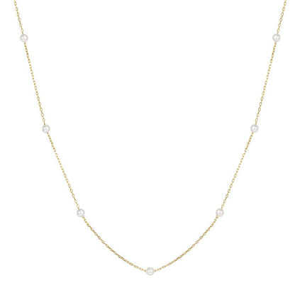 Delicate Hypoallergenic 925 Sterling Silver Pearl Necklace
 - ModishWorld