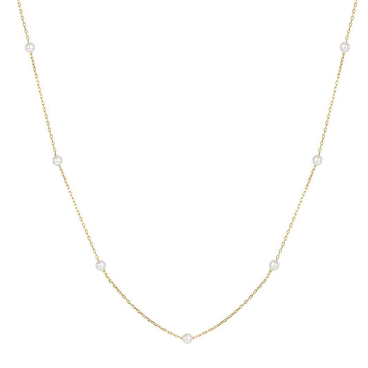 Delicate Hypoallergenic 925 Sterling Silver Pearl Necklace
 - ModishWorld