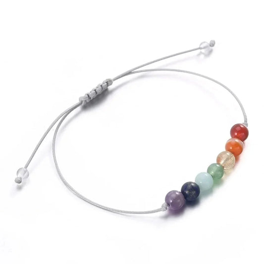 Chakra Healing Bracelet with Adjustable Multicolor Stones for Meditation
 - ModishWorld