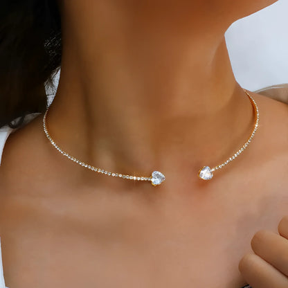 Elegant Spiral Adjustable Diamond Choker Necklace with Asymmetrical Design
 - ModishWorld