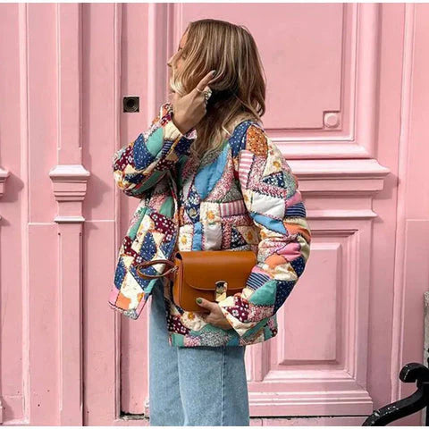Stylish Cotton Floral Puffer Jacket
 - ModishWorld