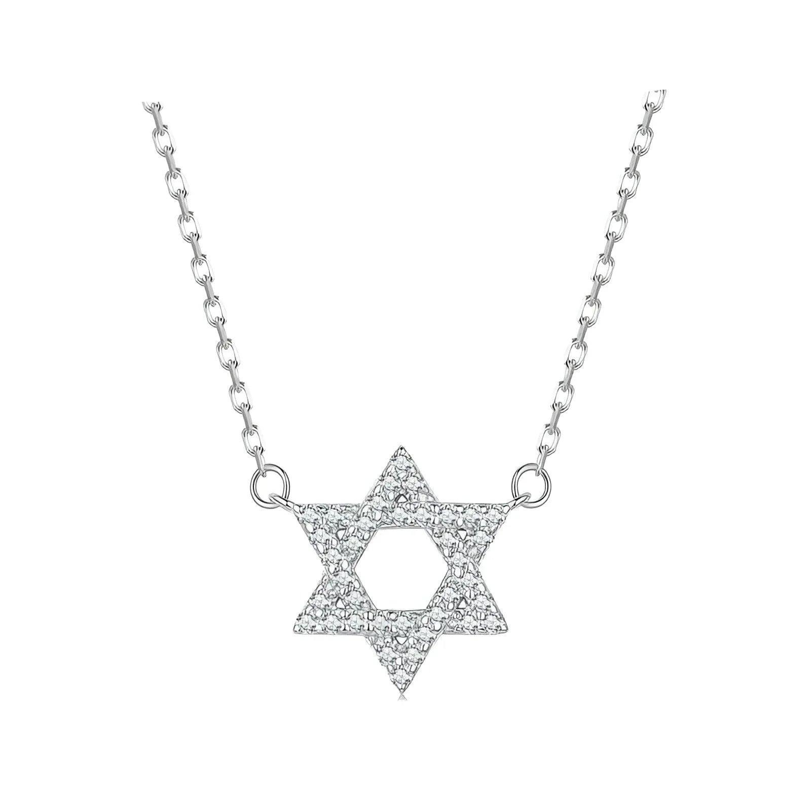 Sterling Silver Star Necklace with Zircon
 - ModishWorld
