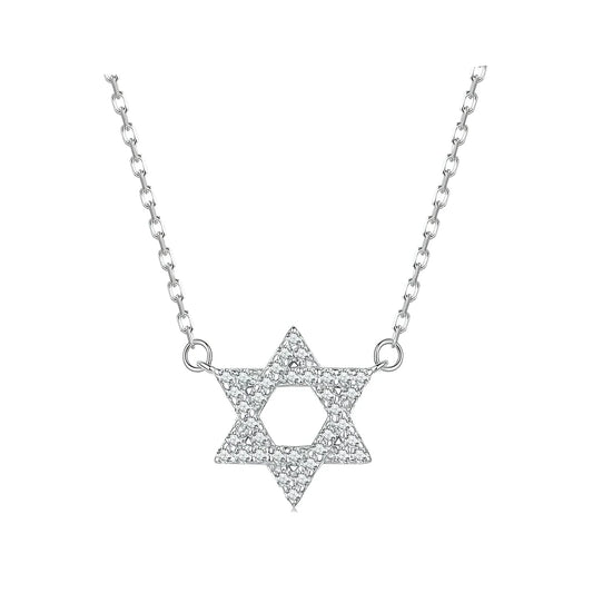 Sterling Silver Star Necklace with Zircon
 - ModishWorld