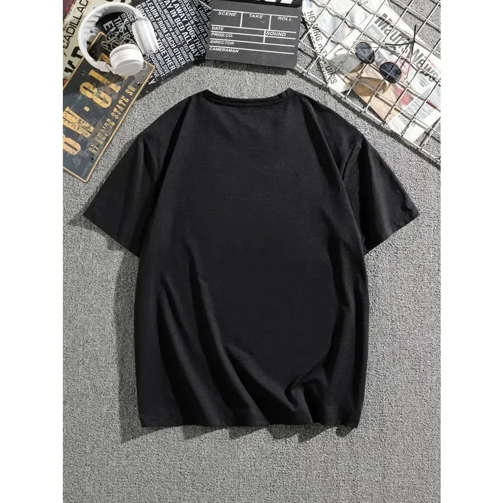 Short Sleeve Black Crew Neck T-Shirt for Men
 - ModishWorld
