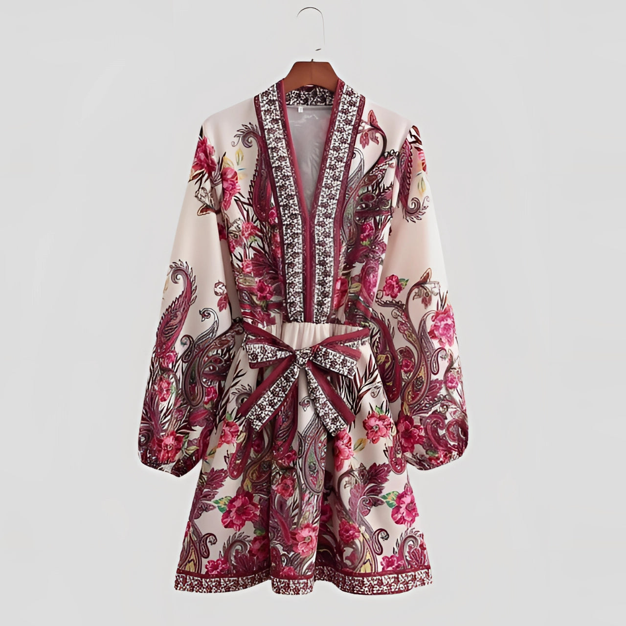 Luxury Women's Bohemian Paisley Kimono Robe
 - ModishWorld