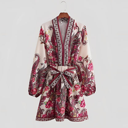 Luxury Women's Bohemian Paisley Kimono Robe
 - ModishWorld