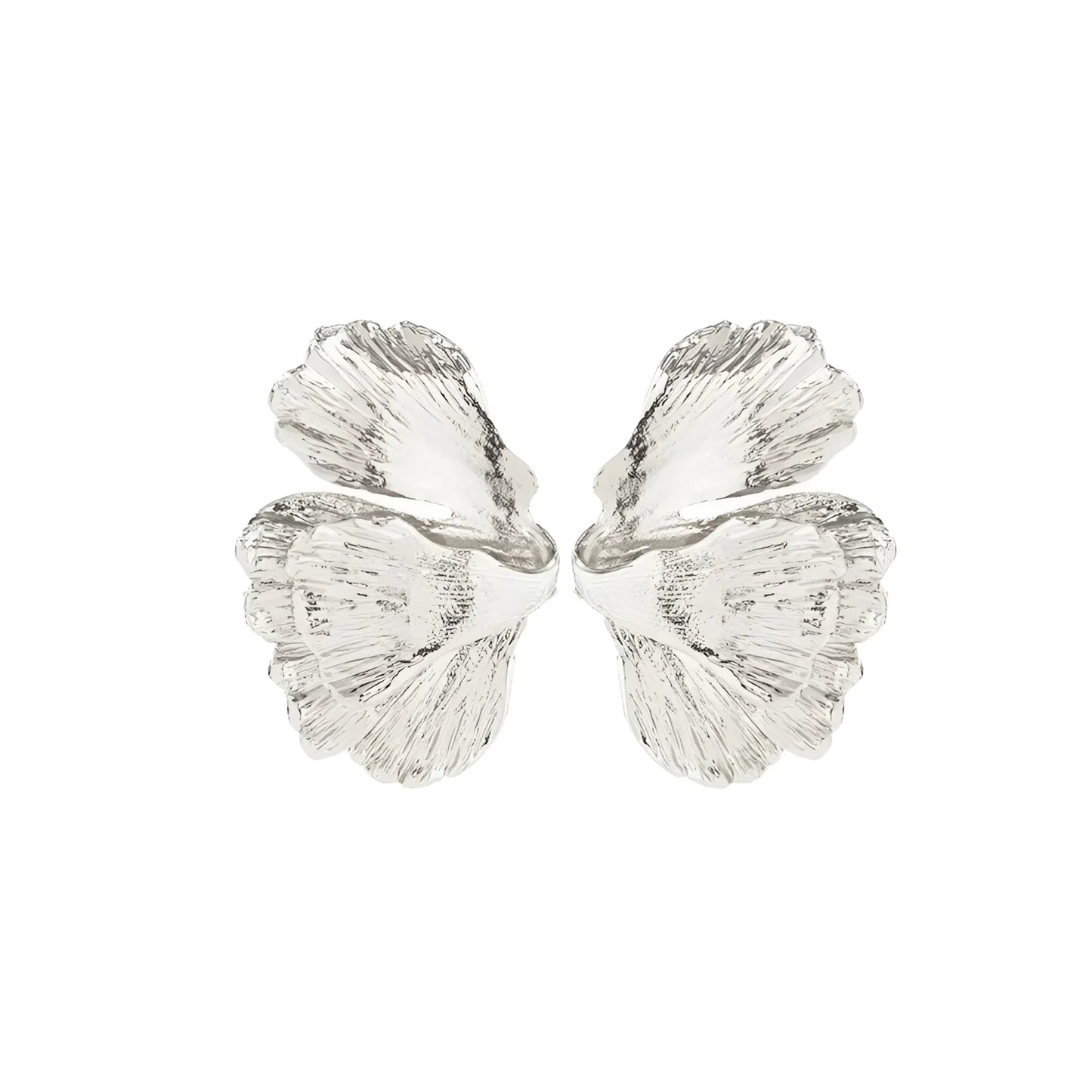 Textured Botanical Earrings with Bold Gold Leaf Detail
 - ModishWorld